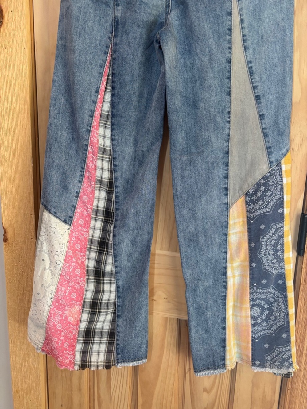 🆕 Three Bird Nest Magnolia Patchwork Flare Women’s Jeans - Picture 11 of 11